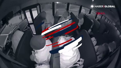 Otobüsün takla atma anı saniye saniye kamerada