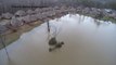 Drone footage captures flash flooding across Alabama suburbs