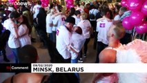Concurso de besos en Minsk para celebrar San Valentín