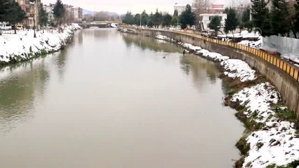Irmakta kaybolan kişiyi arama çalışmaları sürüyor