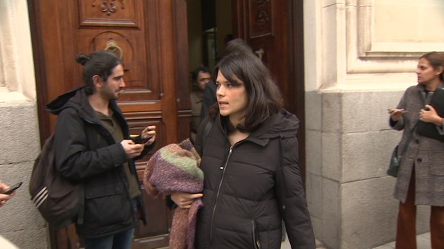 Isa Serra sale del Tribunal Superior de Justicia de Madrid