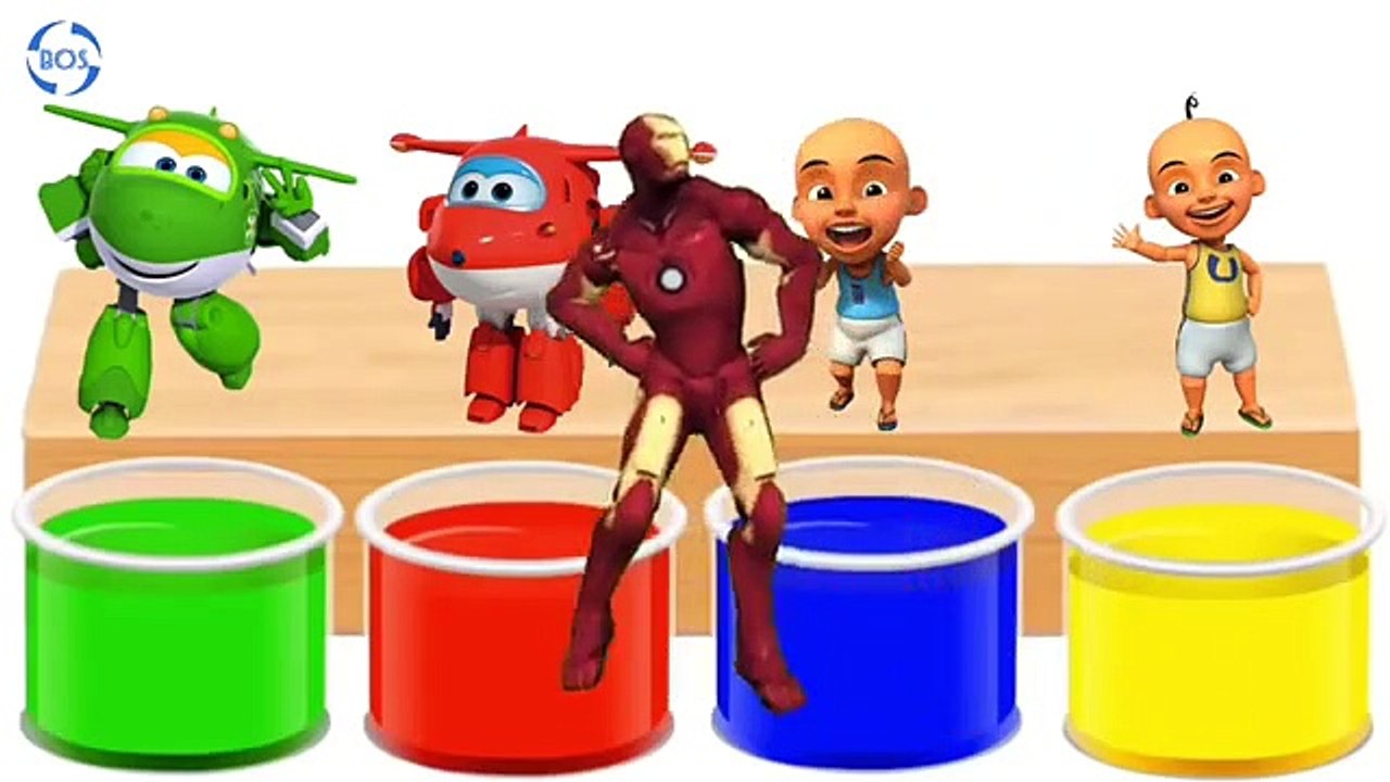 Upin & ipin super wings belajar warna learn Colors With upin ipin and super wings kids