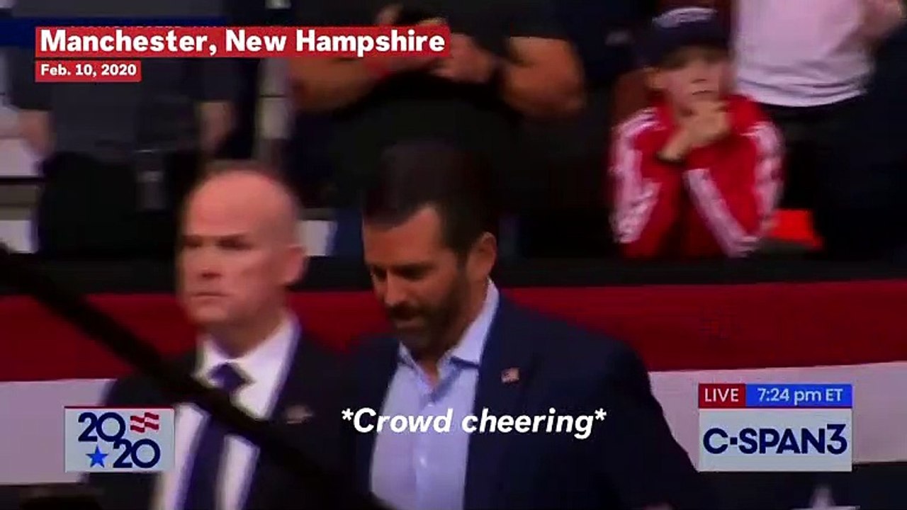 Donald Trump Jr. Greeted With Chants Of 'Forty-Six' At New Hampshire Campaign Rally
