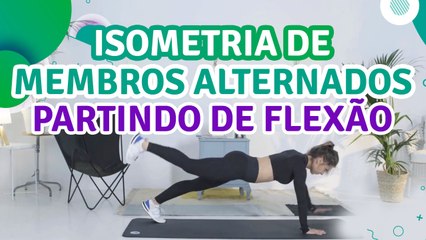 Isometria de membros alternados partindo de flexão - Sou Fitness