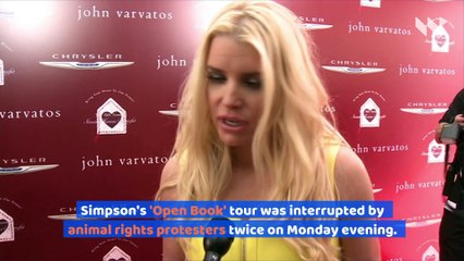 Jessica Simpson Book Event Disrupted by Protesters