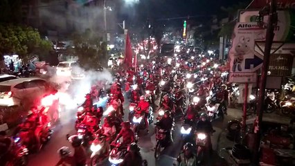 Soccer Convoy Celebrates Their Victory