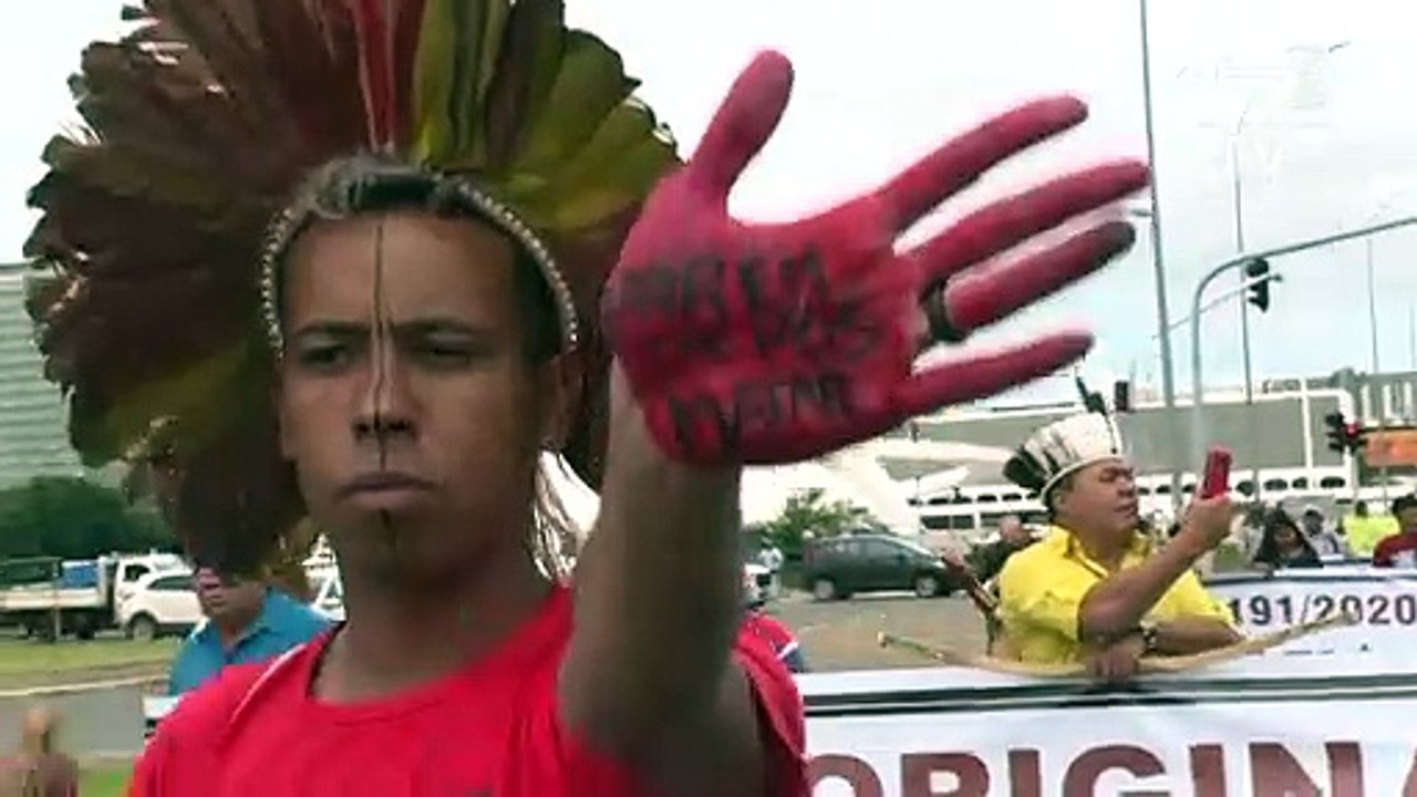 Protesto contra projeto de Bolsonaro