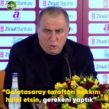 Fatih Terim: Galatasaray taraftarı hakkını helal etsin, gerekeni yaptık
