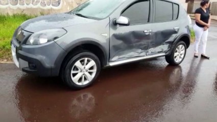 Colisão entre carros é registrada no Bairro Morumbi