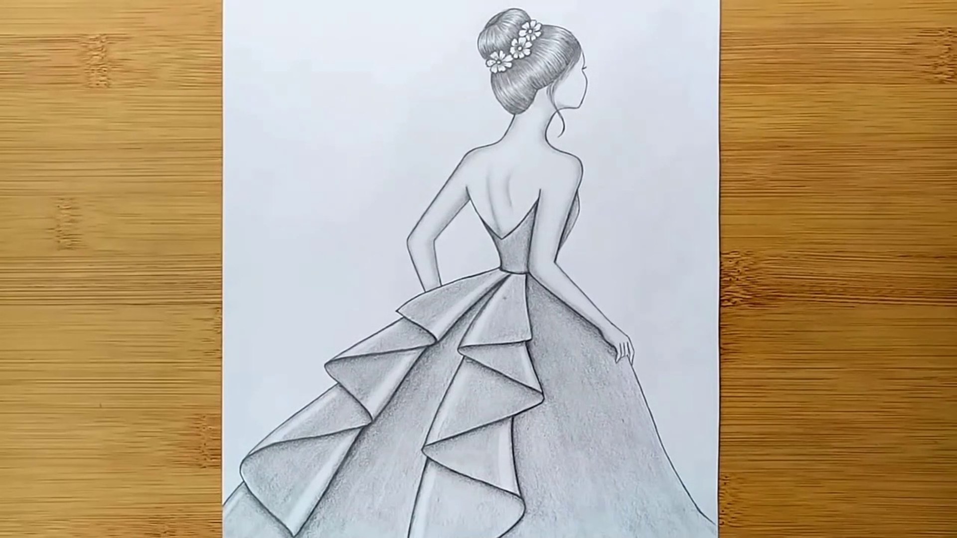 pencil princess dress drawing