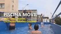 Piscina móvil, una cura para el caloroso verano chileno