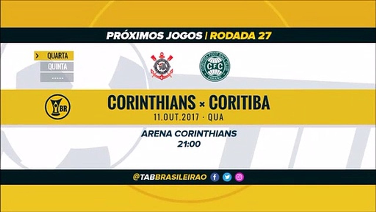 Próximos jogos do Brasileirão 2017: 27ª rodada com datas e horários