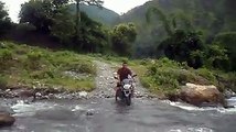 Motor cycle Driving in nepal remote area