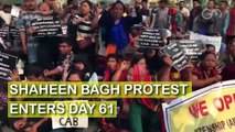 CAA के ख़िलाफ़ विरोध प्रदर्शन जारी, शाहीन बाग़ में धरने का आज 61वां दिन