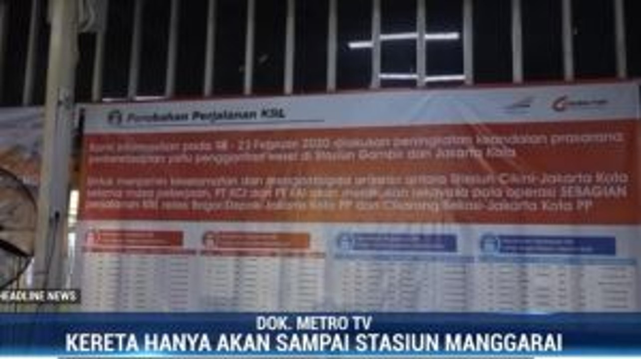 45 Rute KRL Hanya Sampai Stasiun Manggarai