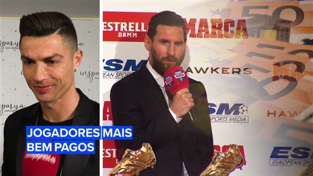 Confira quanto ganham os jogadores mais bem pagos do mundo