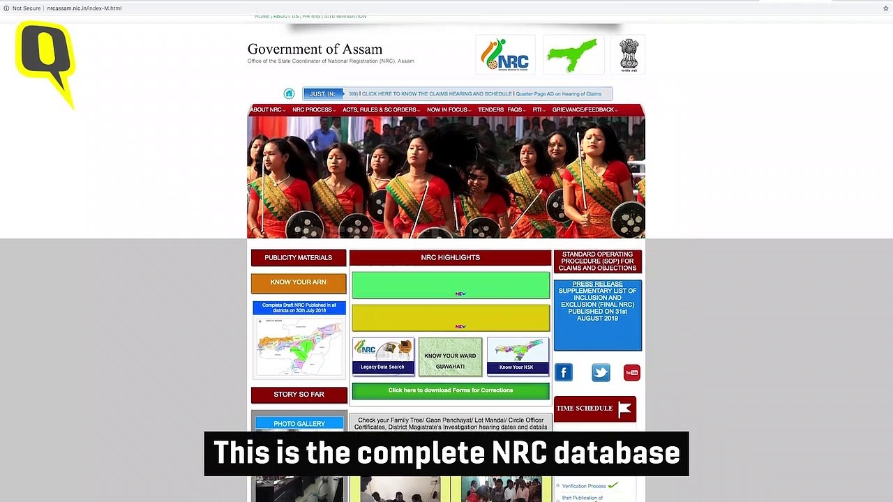 Why is the Assam NRC Data missing?