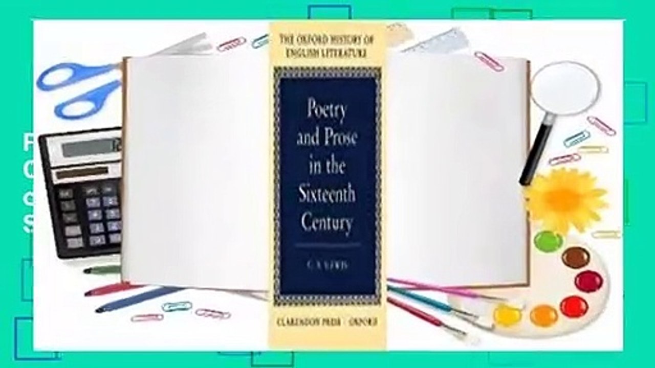 [Read] Poetry and Prose in the Sixteenth Century (Oxford History of English Literature Series)