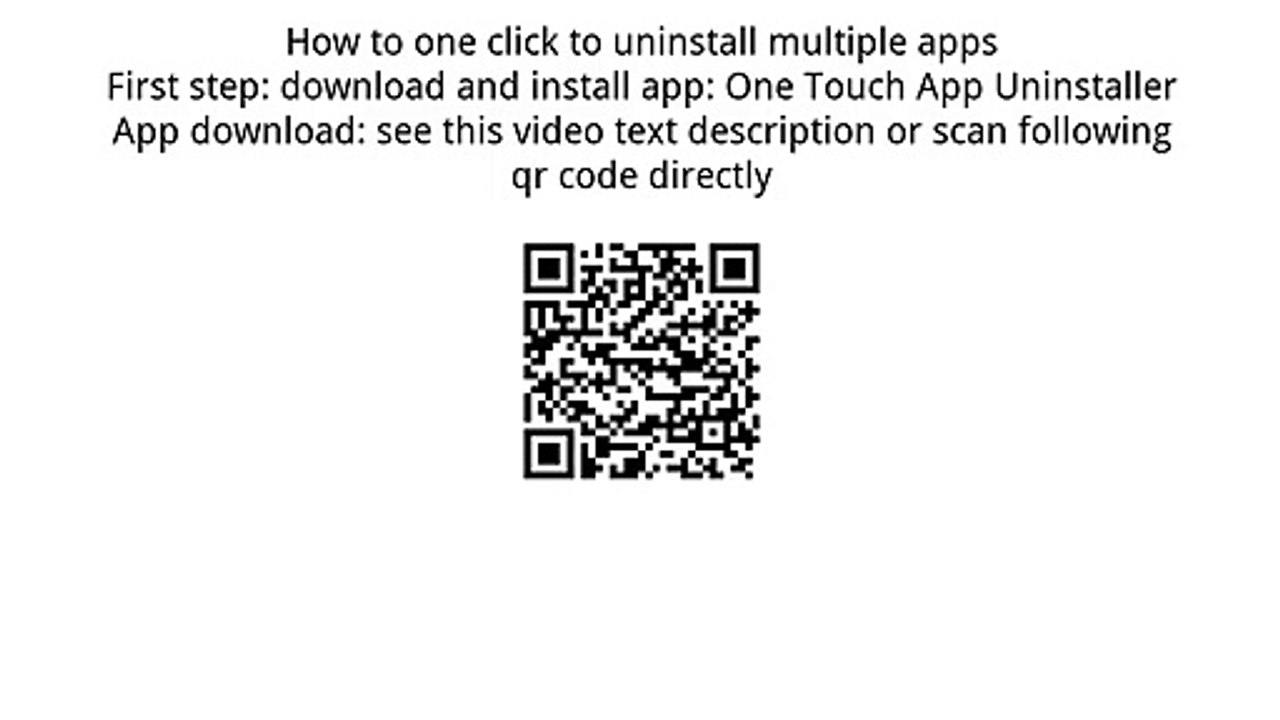 How to one click to uninstall multiple apps
