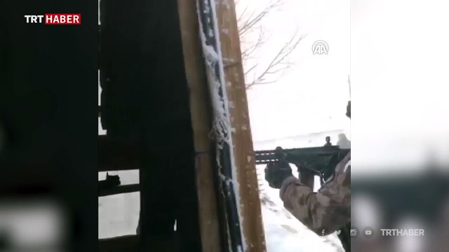 Gri kategorideki teröristin etkisiz hale getirilme anı kamerada