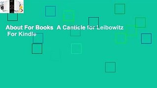 About For Books  A Canticle for Leibowitz  For Kindle