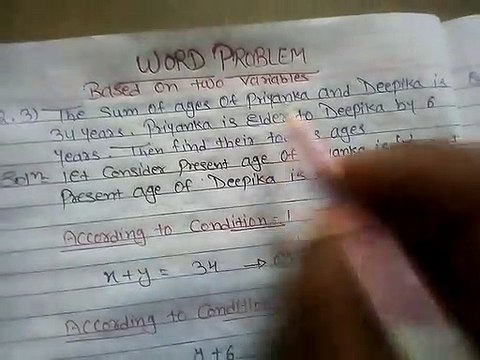 How to solve linear equation having two different variable for class-9..