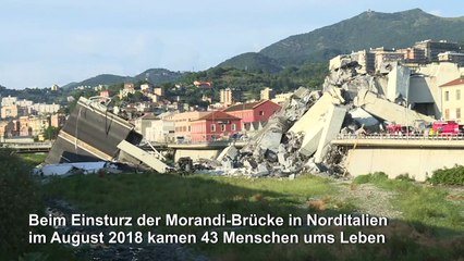 下载视频: Nach Einsturz in Genua: Neue Brücke nimmt Gestalt an