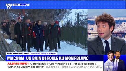 Macron : un bain de foule au Mont-Blanc - 13/02
