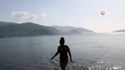 Marmaris'te Şubat ayında deniz keyfi