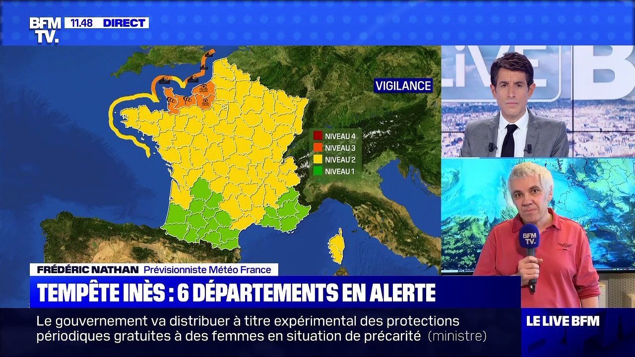 Tempête Inès: 6 départements en alerte - 13/02