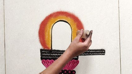 Mahashivratri 2020 Special Rangoli design | Easy Shivratri Special Kolam