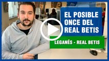 Posible once Del Real Betis ante el Leganés