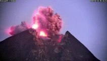 Erupción del volcán Merapi en Indonesia