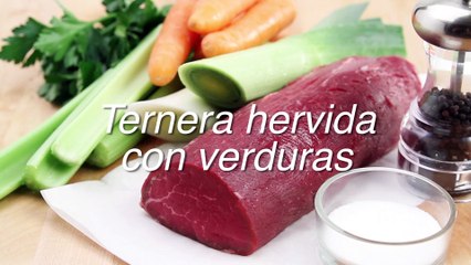 Receta de ternera hervida con verduras