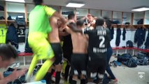 La joie des Auxerrois après la victoire à Ajaccio