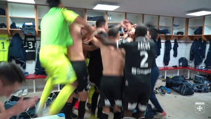 La joie des Auxerrois après la victoire à Ajaccio