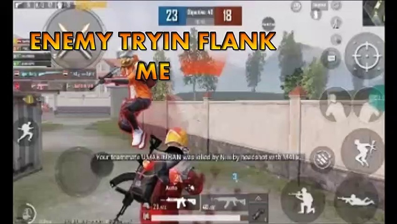 ENEMY TRYING KILL ME WITH FLANK IN PUBG MOBILE