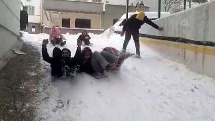 Çocukların kar keyfi