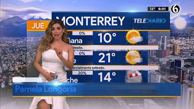 El pronóstico del tiempo con Pamela Longoria. @pamelaalongoria #Mexico #Monterrey #Aguascalientes #Lunes #Noticias #Meteomedia #Weather #News #Weathergirl