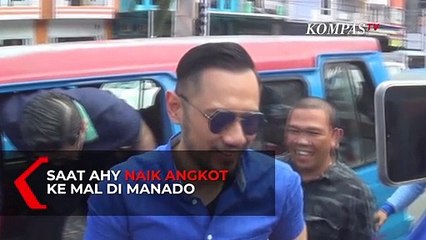 Potret AHY Naik Angkot ke Mal di Manado