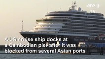 US cruise ship blocked over virus fears docks in Cambodia