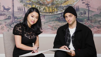 Noah Centineo and Lana Condor Draw Each Other's Portraits