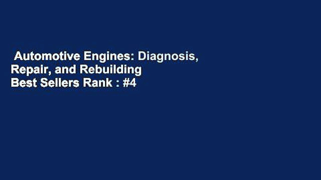 Automotive Engines Diagnosis, Repair, and Rebuilding Best Sellers Rank