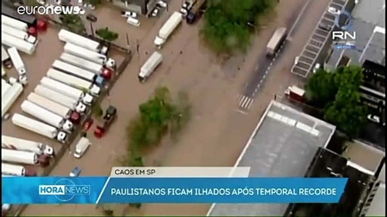 Lluvias torrenciales continúan azotando a Brasil y ahora azota a la ciudad de Sao Pulo provocando grandes inundaciones
