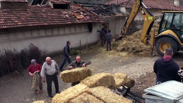 Bir ev ile samanlık yandı - AMASYA