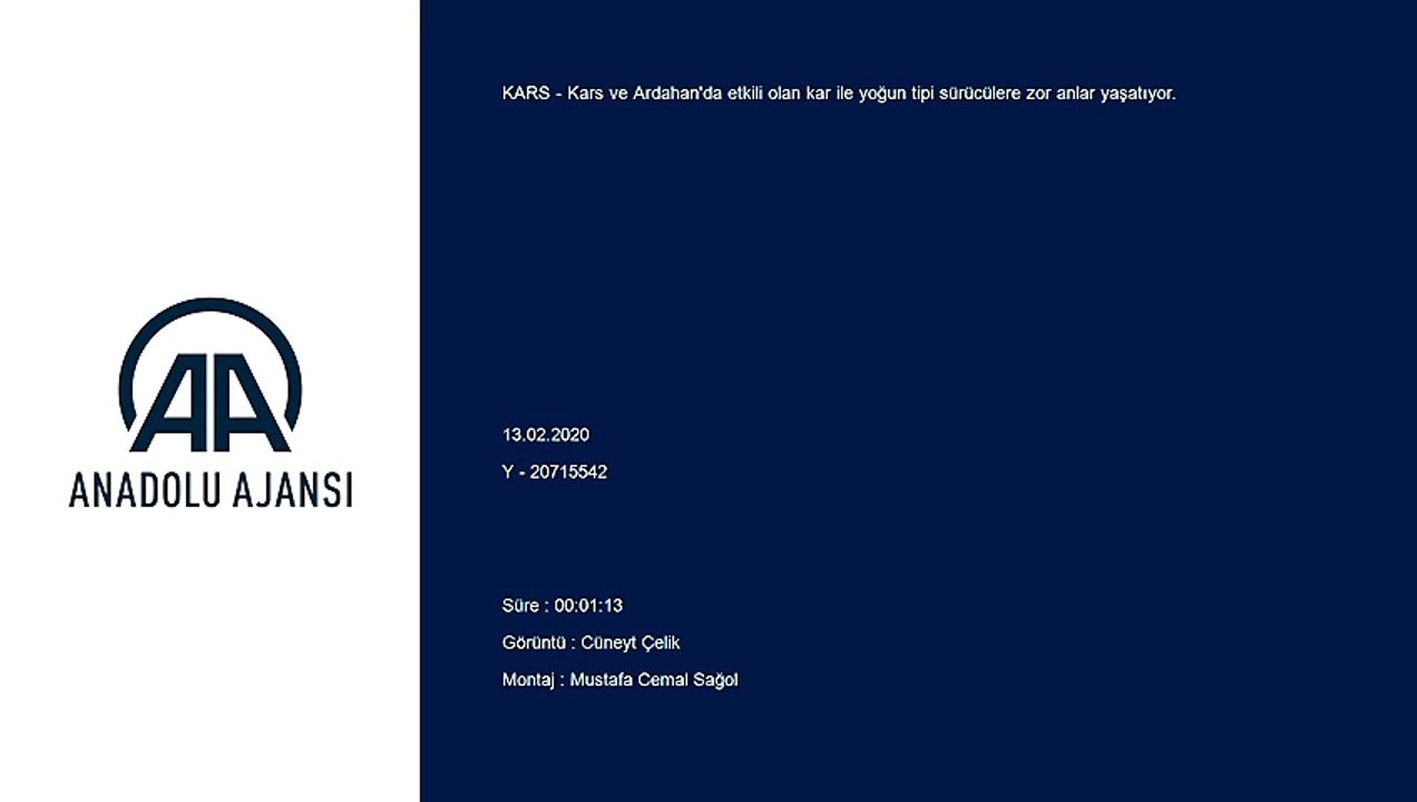 Kar yağışı ulaşımı aksatıyor - KARS