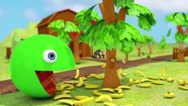 Learn Colors with PACMAN and Farm Excavator Watermelon Surprise Toy Street Vehicle for Kid