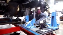 Audi repair on a Celette car bench frame machine, and universal jig @ panAM bodyshop , .part 2-