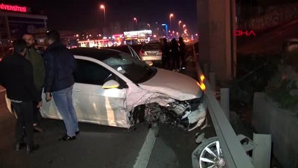 D-100 karayolu'nda kazaya neden olan sürücü olay yerinden kaçtı