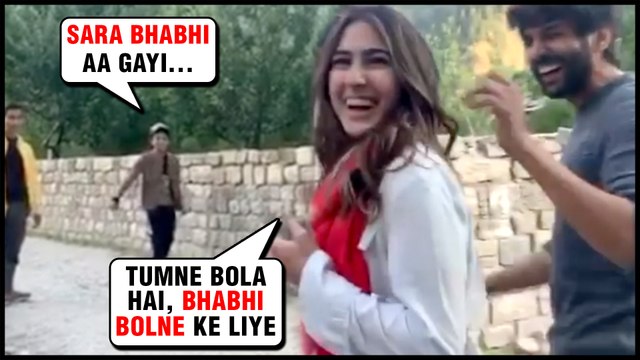 Kartik Aryan Makes Fans Call Sara Ali Khan As BHABHI | Love Aaj Kal Behind The Scenes